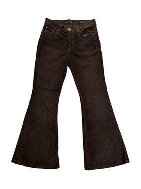 Vintage 7 For All Mankind Brown Corduroy Dojo Bell Bottom Pants Sz 28